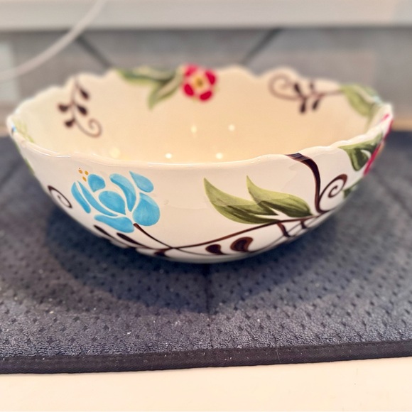 JARDINE Vida Eva Mendes for Espana Handpainted Ceramic 11” Serving Bowl - Picture 5 of 15